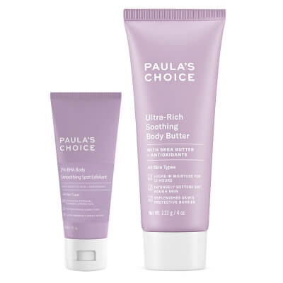 Paulas Choice Body Smoothing Set ZESTAW Balsam złuszczający do ciała 60 ml + Odżywcze masło do ciała z Masłem Shea 113 g