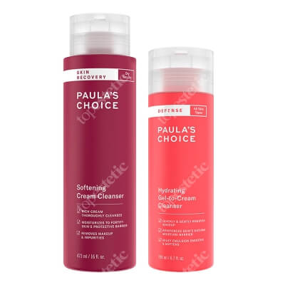 Paulas Choice Hydrating and Softening Care ZESTAW Jedwabisty żel oczyszczający do skóry zmęczonej 198 ml + Kojący płyn oczyszczający do skóry suchej i wrażliwej 237 ml