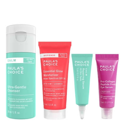 Paulas Choice Premium Trip Set ZESTAW Żel myjący 30 ml + Krem z ochroną SPF 30 15 ml + Serum naprawcze 5 ml + Serum pod oczy 5 ml