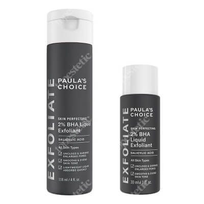 Paulas Choice Skin Perfecting 2% BHA Liquid + Skin Perfecting 2% BHA Liquid ZESTAW Płyn złuszczający z 2% kwasem salicylowym 118 ml + Płyn złuszczający z 2% kwasem salicylowym 30 ml