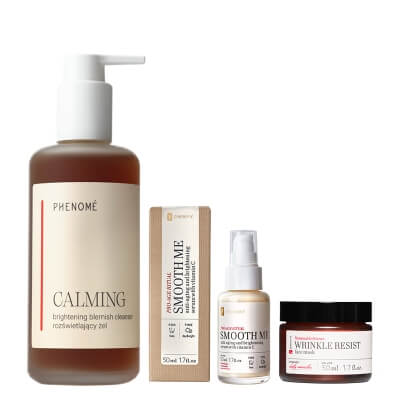 Phenome Youth Skin ZESTAW Żel do mycia twarzy 200 ml + Serum 50 ml + Odmładzająca maska 50 ml
