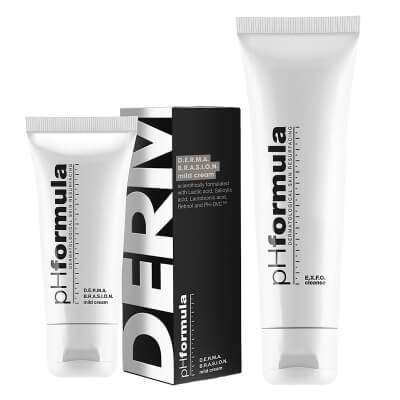 pHformula EXFO Cleanse + DERMABRASION Mild Cream ZESTAW Emulsja oczyszczająca 100 ml + Delikatny krem do mikrozłuszczania 50 ml