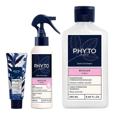 Phyto Curls Hydration Hair Set ZESTAW Szampon nawilżający 250 ml + Spray podkreślający loki 150 ml + Odżywczy krem do włosów 50 ml