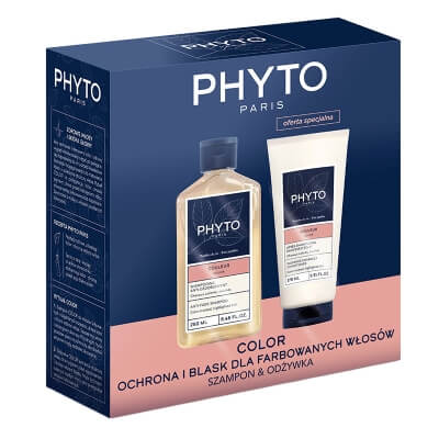 Phyto Phyto Color Set ZESTAW Szampon chroniący kolor 250 ml + Odżywka wzmacniająca blask 175 ml