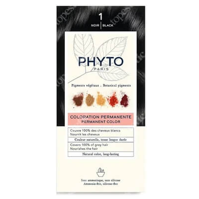 Phyto PhytoColor Farba do włosów - czarny (kolor 1 Noir) 1 szt
