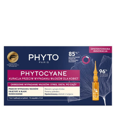 Phyto Phytocyane Femme Kuracja przeciw okresowemu wypadaniu włosów dla kobiet 12x 5 ml