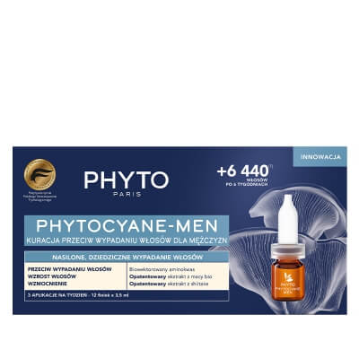 Phyto Phytocyane Homme Kuracja przeciw wypadaniu włosów dla mężczyzn 12x 3,5 ml