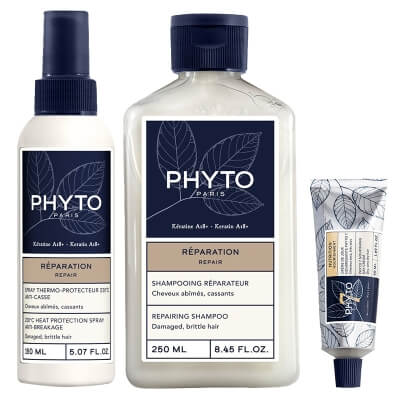 Phyto Repairing And Moisturizing Hair Set ZESTAW Szampon odbudowujący 250 ml + Krem nawilżający do włosów 50 ml + Spray termoochronny 150 ml