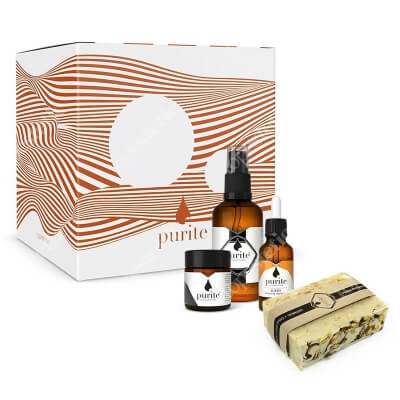 Purite Gift Set Anti-age ZESTAW Krem 30 ml + Tonik 50 ml + Mydło 100 g + Eliksir 10 ml