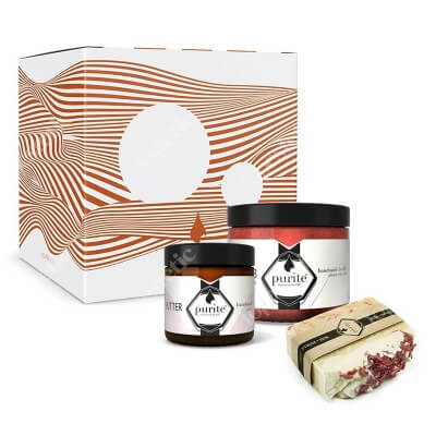 Purite Gift Set Rose and Vanilla ZESTAW Peeling 250 ml + Masło 120 ml + Mydło 100 g