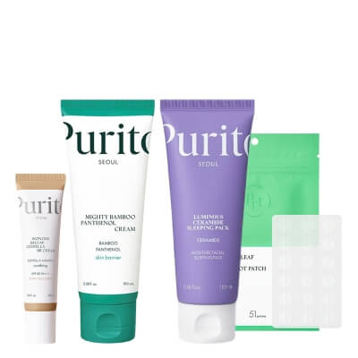 Purito Seoul Regenrating Set ZESTAW Plastry do stosowania punktowo 51 szt + Krem BB 30 ml + Regenerujący krem 100 ml + Krem na noc 100 ml