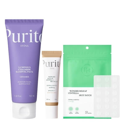 Purito Seoul Wonder Care ZESTAW Krem BB SPF 30 PA+++ ( kolor 23 Natural Beige) 30 ml + Regenerujący krem na noc 100 ml + Plastry do stosowania punktowo 51 szt