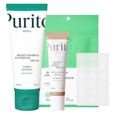 Purito Seoul Wonder Skin ZESTAW Krem BB 30 ml + Krem regenerujący 100 ml + Plastry do stosowania punktowo 51 szt