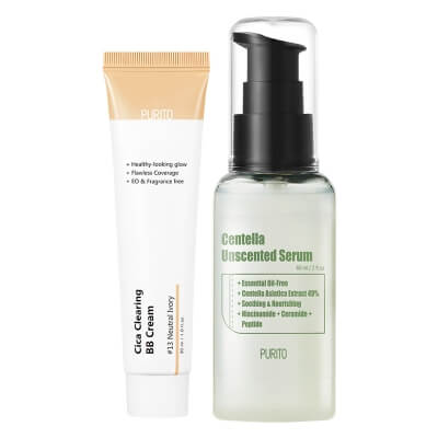 Purito Serum + BB Cream ZESTAW Serum 60 ml + Krem BB (13 Neutral Ivory) 30 ml