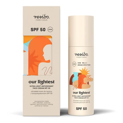 Resibo Our Lightest SPF 50 Ultralekki krem do twarzy z antyoksydantami 50 ml