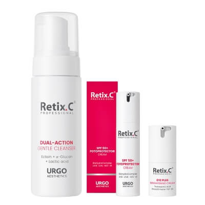 Retix C Dream Team Skin ZESTAW Pianka do demakijażu 150 ml + Krem pod oczy 15 ml + Krem ochronny SPF 50 45 ml