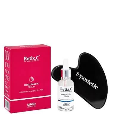 Retix C Hydrating Touch ZESTAW Serum intensywnie nawilżające 30 ml + Gua Sha z obsydianu 1 szt