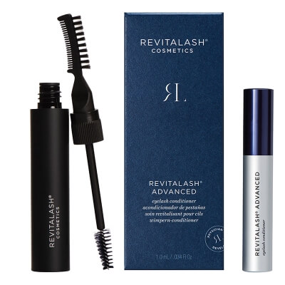 Revitalash Brow Gel + Eyelash Conditioner ZESTAW Koloryzujący żel do brwi﻿ - ciemny brąz 7,4 ml + Odżywka stymulująca wzrost rzęs 1,0 ml