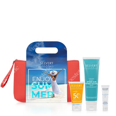 Selvert Thermal Enjoy Summer ZESTAW Żel-krem do twarzy z barierą ochronną 50 ml + Emulsja po opalaniu 150 ml + Krem wypełniający zmarszczki 15 ml