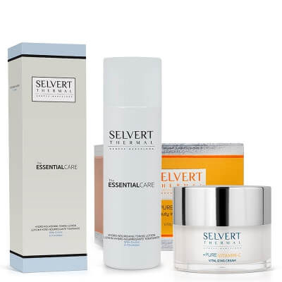 Selvert Thermal Hydro-Nourishing Toning Lotion + Vitalizing Cream ZESTAW Tonik witalizujący i nawilżający z orchideą 200 ml + Witaminowy krem odnawiający 50 ml