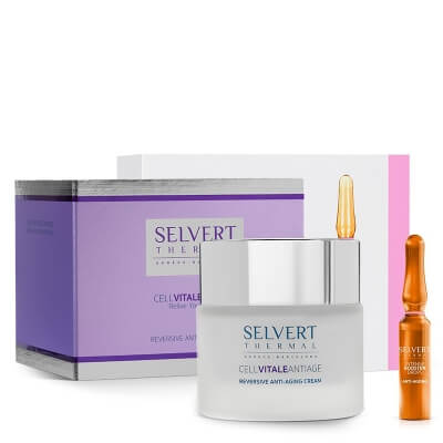 Selvert Thermal Intense Booster Drops Anti-Age + Reversive Antiaging Cream ZESTAW Ampułki przeciwstarzeniowe 10x 2 ml + Krem odwracający proces starzenia 50 ml