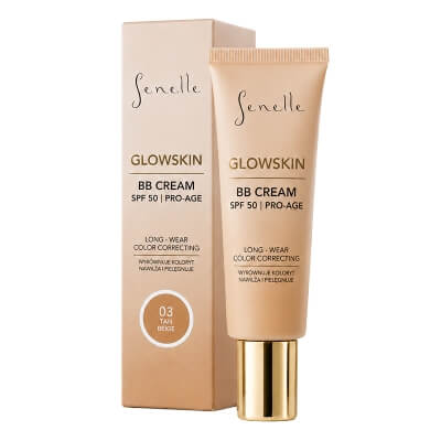 Senelle Glow Skin BB Cream SPF 50 Lekki krem BB SPF 50 (kolor 03 Tan Beige) 30 ml
