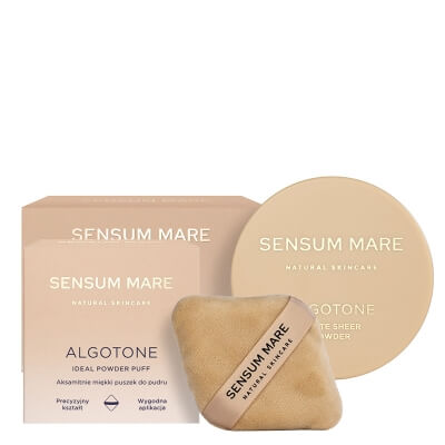 Sensum Mare AlgoTone Matte Sheer Powder Set ZESTAW Transparentny puder sypki (kolor Matte) 10 g + Aksamitnie miękki puszek do pudru 1 szt