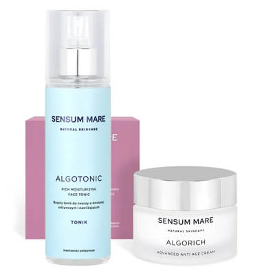 Sensum Mare AlgoTonic + AlgoRich Cream ZESTAW Tonik 200 ml + Krem rewitalizujący i przeciwzmarszczkowy 50 ml
