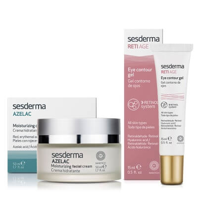 Sesderma Azelac + Reti Age Eye Contour Gel ZESTAW Krem nawilżający do twarzy 50 ml + Krem kontur oczu 15 ml