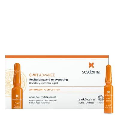 Sesderma C-VIT Advance Serum Ampułki rozświetlające i odmładzająca skórę 10 x 1,5 ml