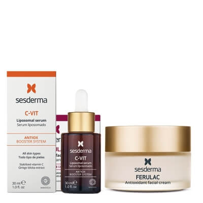 Sesderma C-VIT Liposomal Serum + Ferulac Cream ZESTAW Serum liposomowe 30 ml + Antyoksydacyjny krem do twarzy z kwasem ferulowym 50 ml