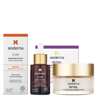 Sesderma C-VIT Liposomal Serum + Retisil Intensive Pro-Aging Cream ZESTAW Serum liposomowe 30 ml + Intensywny krem ujędrniający 50 ml
