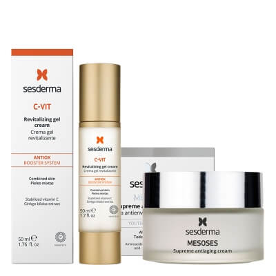 Sesderma C Vit Revitalizing Gel Cream + Mesoses Cream ZESTAW Krem żel 50 ml + Krem do twarzy nawilżający 50 ml