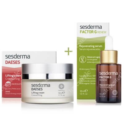 Sesderma Daeses Lifting Cream + Factor G - Rejuvenating Serum ZESTAW Krem liftingujący 50 ml + Serum z pęcherzykami lipidowymi 30 ml