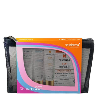 Sesderma Discovery Set ZESTAW Serum liposomowe 10 ml + Krem przeciwzmarszczkowy 10 ml + Krem do twarzy 15 ml + Intensywne Serum 12% 1,5 ml + Serum przeciwstarzeniowe 1,5 ml