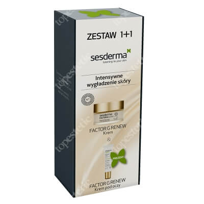 Sesderma Factor G - Rejuvenating Cream + Factor G Eye Contour Gel ZESTAW Regenerujący krem przeciwstarzeniowy 50 ml + Przeciwstarzeniowy krem pod oczy 15 ml, Kartonik