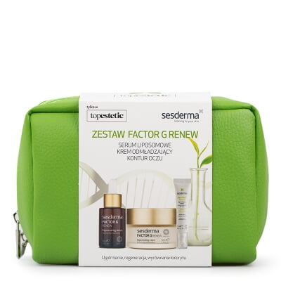Sesderma Factor G Set ZESTAW Regenerujący krem przeciwstarzeniowy 50 ml + Serum z pęcherzykami lipidowymi 30 ml + Przeciwstarzeniowy krem pod oczy 15 ml