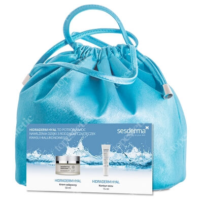Sesderma Hidraderm Hyal ZESTAW Odżywczy krem do twarzy 50 ml + Krem pod oczy 15 ml + Woreczek