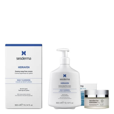 Sesderma Hidraderm HYAL + Hidraven ZESTAW Odżywczy krem do twarzy 50 ml + Pienisty krem 300 ml