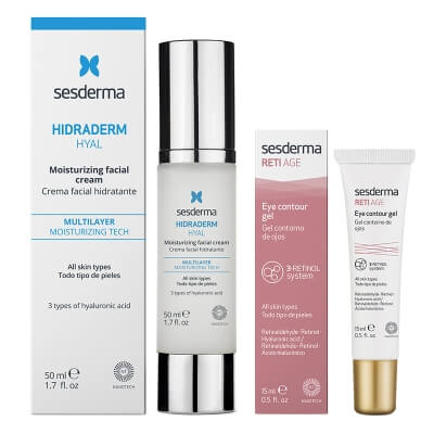 Sesderma Hidraderm Hyal + Reti Age Eye Contour Gel ZESTAW Krem do twarzy 50 ml + Krem kontur oczu 15 ml
