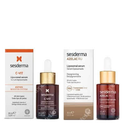 Sesderma C-Vit Serum + Azelac Ru Serum ZESTAW Intensywna Pielęgnacja Depigmentująca - Serum liposomowe 30 ml + Serum liposomowe 30 ml