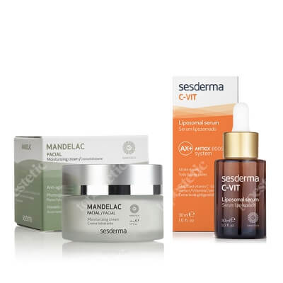 Sesderma Mandelac + C-VIT Liposomal Serum ZESTAW Krem nawilżający 50 ml + Serum liposomowe 30 ml