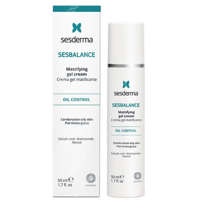 Sesderma Sesbalance Mattifying Gel Cream Krem-żel matujący do skóry z tendencją do trądziku i błyszczenia z retinolem 50 ml