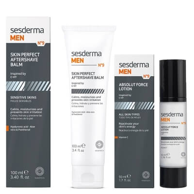 Sesderma MEN N9 Absolute Force Lotion + MEN N9 Skin Perfect Aftershave Balm ZESTAW Rewitalizująca emulsja do twarzy dla mężczyzn 50 ml + Balsam po goleniu dla mężczyzn 100 ml