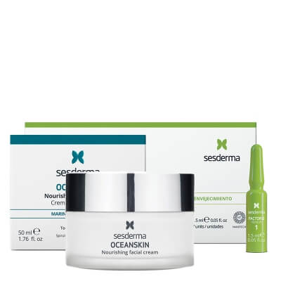 Sesderma Oceanskin Nourishing Facial Cream + Factor G Biostimulating Ampoules ZESTAW Krem odżywczy 50 ml + Ampułki biostymulujące 7 x 1,5ml