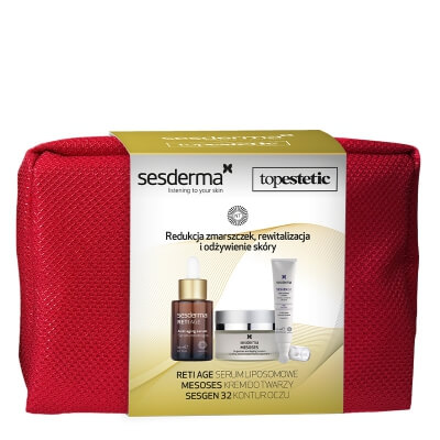 Sesderma Reti Age Serum + Mesoses Cream + Sesgen 32 Eye Creme ZESTAW Pielęgnacja Odmładzająca - Serum 30 ml + Krem nawilżający 50 ml + Krem kontur oczu 15 ml