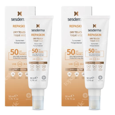 Sesderma Repaskin Dry Touch SPF 50 2Pack ZESTAW Krem ochronny SPF50, 50 ml x 2 szt
