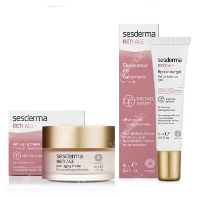 Sesderma Reti Age Cream Anti Aging + Eye Contour Gel ZESTAW Krem przeciwzmarszczkowy 50 ml + Krem kontur oczu 15 ml