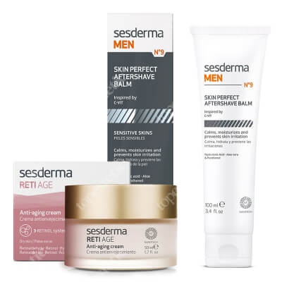 Sesderma Reti Age Cream Anti Aging + MEN N9 Skin Perfect Aftershave Balm ZESTAW Krem przeciwzmarszczkowy 50 ml + Balsam po goleniu dla mężczyzn 100 ml