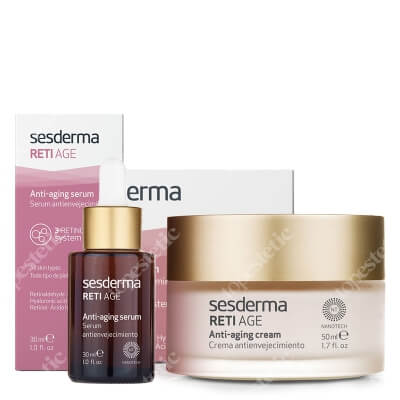Sesderma Reti Age Cream Anti Aging + Reti Age Serum ZESTAW Krem przeciwzmarszczkowy 50 ml + Serum przeciwzmarszczkowe 30 ml